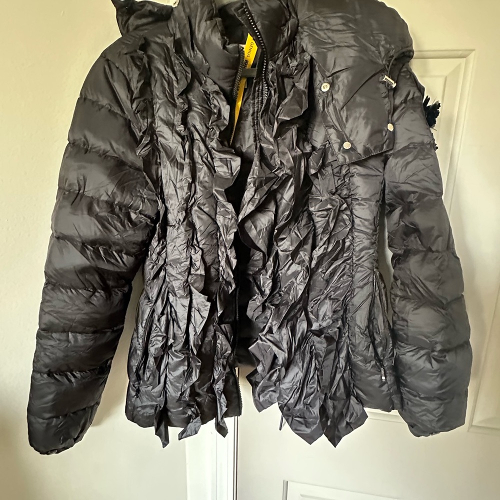 Moncler Black Floral Embellished Jacket